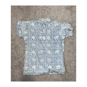 Reyn Spooner Blue Hawaiian Shirt